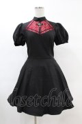 DARK IN LOVE / Gothic doll lace red in black dress XS ブラック×レッド H-25-02-21-1014-PU-OP-KB-ZH