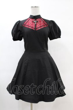 画像1: DARK IN LOVE / Gothic doll lace red in black dress XS ブラック×レッド H-25-02-21-1014-PU-OP-KB-ZH