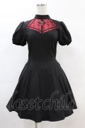 DARK IN LOVE / Gothic doll lace red in black dress XS ブラック×レッド H-25-02-21-1015-PU-OP-KB-ZH