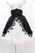 DARK IN LOVE / Black white lolita frilly star high waist skirt XXL ブラック H-25-02-21-1002-PU-SK-KB-ZH