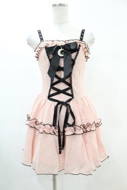 画像1: DARK IN LOVE / Pink doll moon strap dress XS ピンク H-25-02-21-1026-PU-OP-KB-ZH