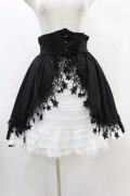 DARK IN LOVE / Black white lolita frilly star high waist skirt S ブラック H-25-02-21-1003-PU-SK-KB-ZH