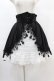 画像1: DARK IN LOVE / Black white lolita frilly star high waist skirt S ブラック H-25-02-21-1003-PU-SK-KB-ZH (1)