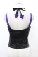 画像2: DARK IN LOVE / Punk rock moon violet lace up arrow halter corset M ブラック H-25-02-21-1036-PU-TO-KB-ZH (2)