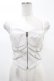 画像1: DARK IN LOVE / Punk white rib-chain zipper corset XS ホワイト H-25-02-21-1037-PU-TO-KB-ZH (1)