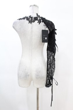 画像2: DARK IN LOVE / Gothic women half lace sleeves with flowers XL ブラック H-25-02-22-1001-PU-ZA-KB-ZH