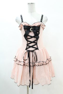 画像1: DARK IN LOVE / Pink doll moon strap dress S ピンク H-25-02-22-1012-PU-OP-KB-ZH