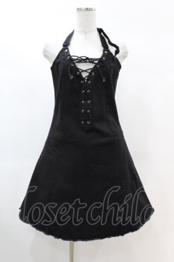 画像1: KILL STAR / Subzero Halter Dress M ブラック H-25-02-22-1014-SL-OP-KB-ZH