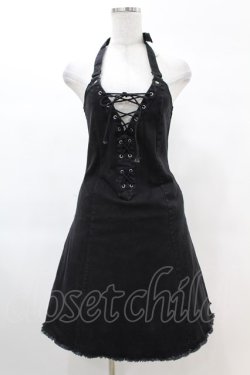 画像1: KILL STAR / Subzero Halter Dress XS ブラック H-25-02-22-1018-SL-OP-KB-ZH