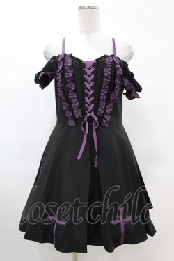 画像1: DARK IN LOVE / Harajuku purple cross sweet cool rebel dress L ブラック H-25-02-22-1027-PU-OP-KB-ZH