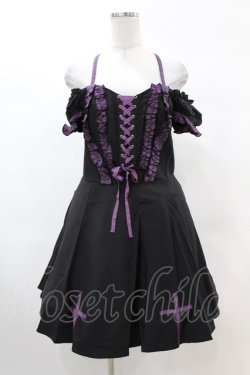 画像1: DARK IN LOVE / Harajuku purple cross sweet cool rebel dress L ブラック H-25-02-22-1028-PU-OP-KB-ZH