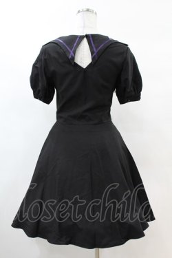 画像2: DARK IN LOVE / Magic girl purple line trims mini dress S ブラック H-25-02-22-1031-PU-OP-KB-ZH