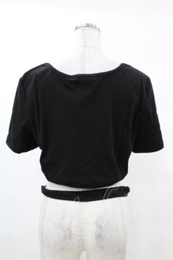 画像2: DARK IN LOVE / Punk locomotive check heart crop top XXL ブラック H-25-02-22-1039-PU-TO-KB-ZH