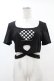 画像1: DARK IN LOVE / Punk locomotive check heart crop top XL ブラック H-25-02-22-1040-PU-TO-KB-ZH (1)