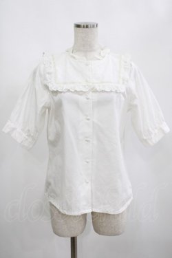 画像1: Fi.n.t / ライン使いコットンレースヨークブラウス Free OFF WHITE H-25-02-22-053-CA-BL-NS-ZH