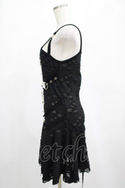 画像2: DARK IN LOVE / Gothic super white cross strap dress M ブラック H-25-02-23-048-PU-OP-KB-ZH