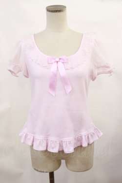 画像1: Angelic Pretty / ふわふわ袖カットソー Free ピンク H-25-02-23-1005-AP-TO-NS-ZH