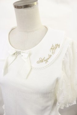 画像3: Angelic Pretty / ロゴ刺繍カラー半袖カットソー Free オフ H-25-02-23-1006-AP-TO-NS-ZH