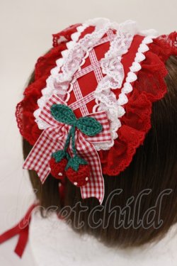 画像2: Angelic Pretty / Little Strawberryヘッドドレス  レッド H-25-02-23-1028-AP-AC-NS-ZH