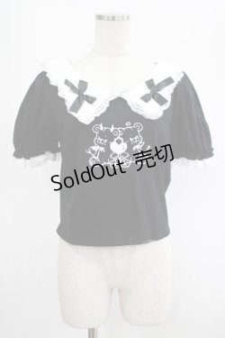 画像1: DARK IN LOVE / Black lolita two little bears doll top XL ブラック H-25-02-23-053-PU-TO-KB-ZH