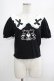 画像1: DARK IN LOVE / Black lolita two little bears doll top XL ブラック H-25-02-23-053-PU-TO-KB-ZH (1)