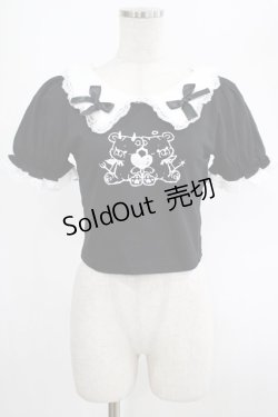 画像1: DARK IN LOVE / Black lolita two little bears doll top XS ブラック H-25-02-23-057-PU-TO-KB-ZH