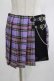 画像1: DARK IN LOVE / Punk purple checked splicing black pleated skirt S パープル×ブラック H-25-02-23-058-PU-SK-KB-ZH (1)