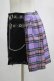 画像2: DARK IN LOVE / Punk purple checked splicing black pleated skirt S パープル×ブラック H-25-02-23-058-PU-SK-KB-ZH (2)