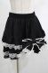 画像1: DARK IN LOVE / Black lolita white bow contrast mini skirt S-M ブラック H-25-02-23-060-PU-SK-KB-ZH (1)