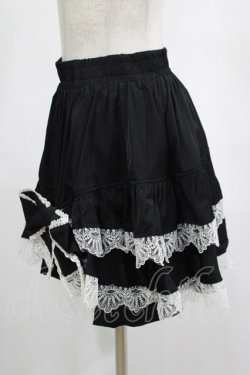 画像2: DARK IN LOVE / Black lolita white bow contrast mini skirt S-M ブラック H-25-02-23-060-PU-SK-KB-ZH