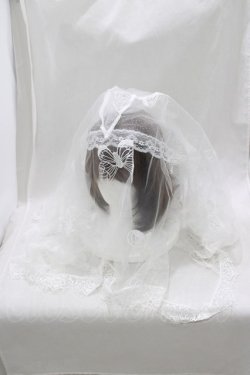 画像1: DARK IN LOVE / Women white romantic veil  ホワイト H-25-02-23-080-PU-AC-KB-ZH