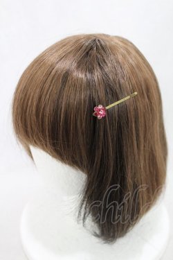 画像1: Michal Negrin / フラワーヘアピン  ゴールド×ピンク H-25-02-23-2014-LO-AC-KB-ZH