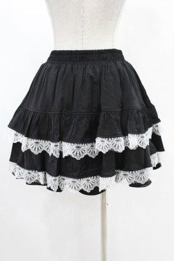 画像2: DARK IN LOVE / Black lolita white bow contrast mini skirt S-M ブラック H-25-02-24-1005-PU-SK-KB-ZH