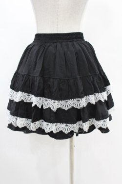 画像2: DARK IN LOVE / Black lolita white bow contrast mini skirt S-M ブラック H-25-02-24-1006-PU-SK-KB-ZH