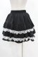 画像2: DARK IN LOVE / Black lolita white bow contrast mini skirt S-M ブラック H-25-02-24-1006-PU-SK-KB-ZH (2)