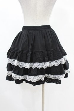 画像2: DARK IN LOVE / Black lolita white bow contrast mini skirt S-M ブラック H-25-02-24-1007-PU-SK-KB-ZH