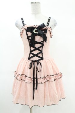 画像1: DARK IN LOVE / Pink doll moon strap dress XS ピンク H-25-02-24-1012-PU-OP-KB-ZH