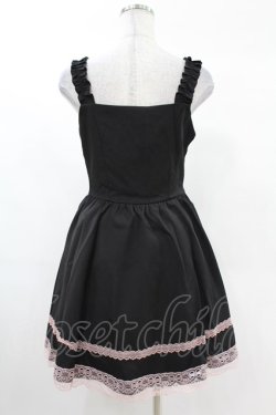 画像2: DARK IN LOVE / Cat feet lace up contrast strap dress XS ブラック×ピンク H-25-02-24-1015-PU-OP-KB-ZH