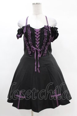 画像1: DARK IN LOVE / Harajuku purple cross sweet cool rebel dress M ブラック H-25-02-24-1020-PU-OP-KB-ZH