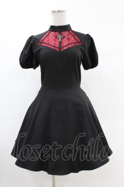 画像1: DARK IN LOVE / Gothic doll lace red in black dress XS ブラック×レッド H-25-02-24-1026-PU-OP-KB-ZH