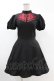 画像1: DARK IN LOVE / Gothic doll lace red in black dress XS ブラック×レッド H-25-02-24-1027-PU-OP-KB-ZH (1)