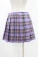 画像2: DARK IN LOVE / Punk purple checked splicing black pleated skirt M パープル×ブラック H-25-02-24-1003-PU-SK-KB-ZH (2)