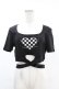 画像1: DARK IN LOVE / Punk locomotive check heart crop top XL ブラック H-25-02-24-1032-PU-TO-KB-ZH (1)