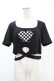 画像1: DARK IN LOVE / Punk locomotive check heart crop top XXL ブラック H-25-02-24-1033-PU-TO-KB-ZH (1)