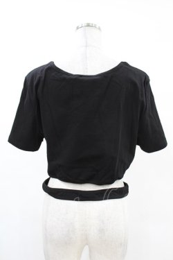 画像2: DARK IN LOVE / Punk locomotive check heart crop top XXL ブラック H-25-02-24-1033-PU-TO-KB-ZH