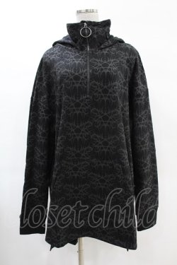 画像1: KILL STAR / Cyborg Cell Oversized Hoodie L ブラック H-25-02-24-1037-SL-TO-KB-ZH