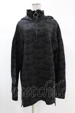 画像1: KILL STAR / Cyborg Cell Oversized Hoodie L ブラック H-25-02-24-1038-SL-TO-KB-ZH