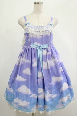 画像1: Angelic Pretty / Misty Sky Brilliant ColorジャンパースカートSet Free Aqua Symphony(ラベンダー×サックス) H-25-02-24-020-AP-OP-NS-ZH