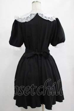 画像3: DARK IN LOVE / Alice in Wonderland contrast collar dress L ブラック H-25-02-25-025-PU-OP-KB-ZH