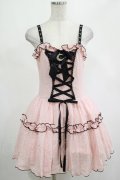 DARK IN LOVE / Pink doll moon strap dress S ピンク H-25-02-25-026-PU-OP-KB-ZH